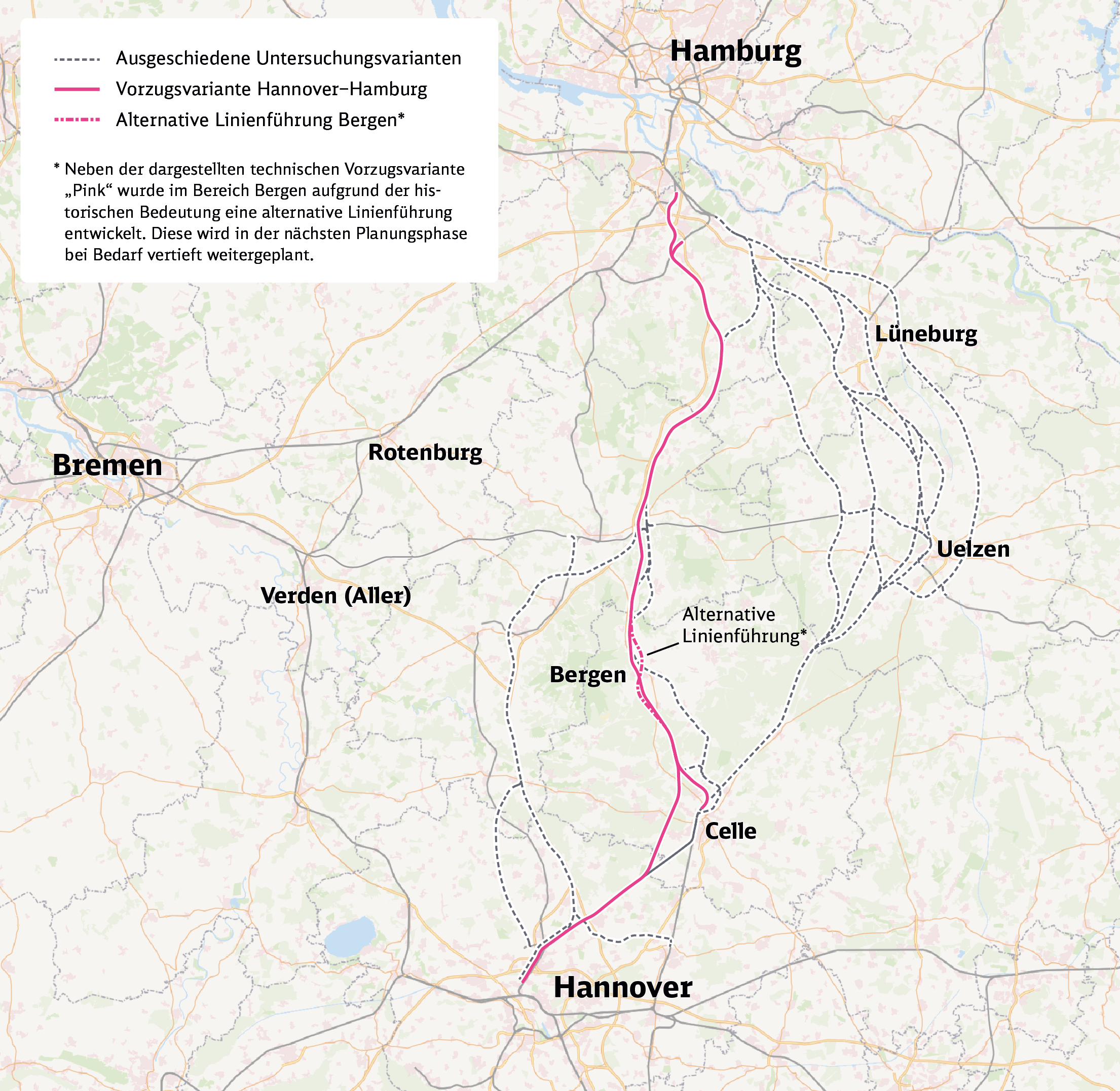 Karte zur Sensitivitätsbetrachtung zwischen Hannover und Hamburg als PDF öffnen