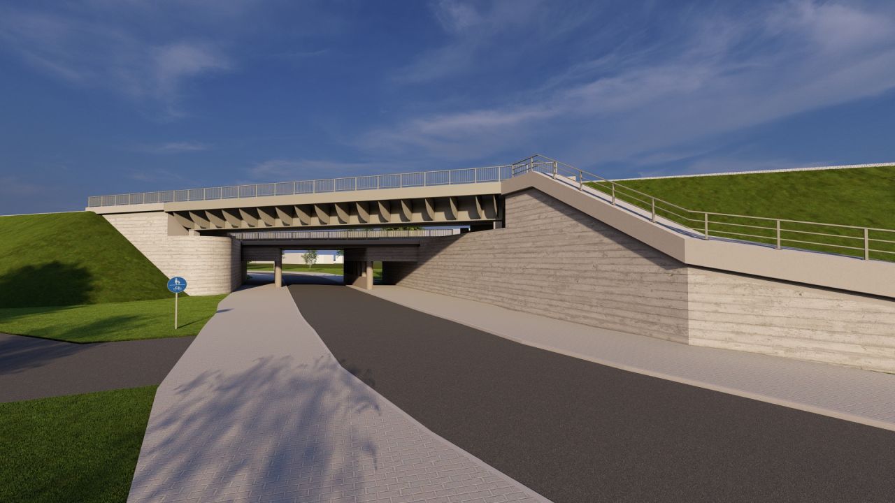 Visualisierung der neuen Brücke an der B 215 in Verden